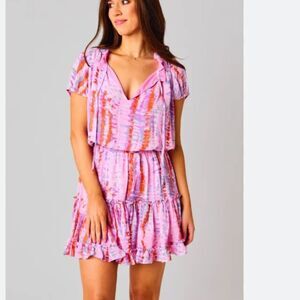 Buddy Love ROXY JEWEL PINK MULTI MINI DRESS size small